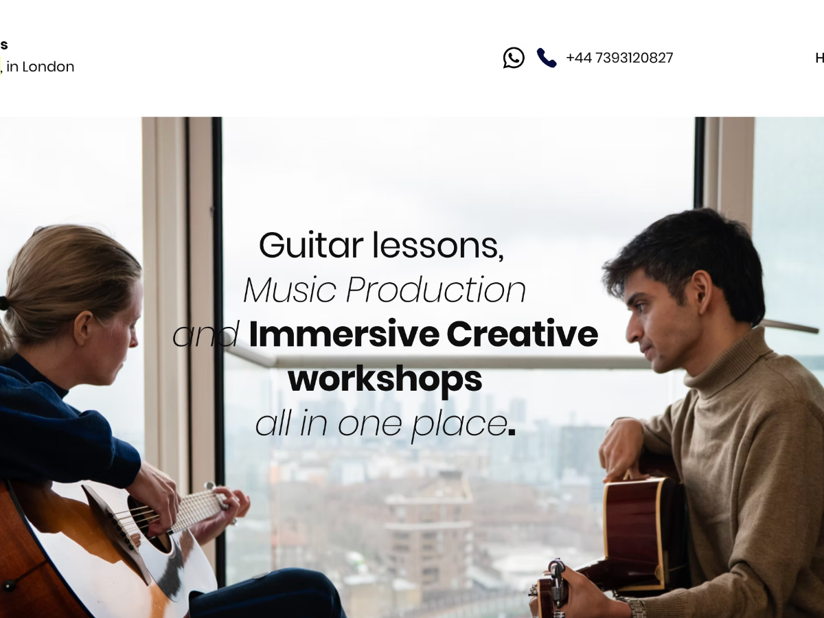 The Harmony Labs website: guitar lessons, music production and workshops in London